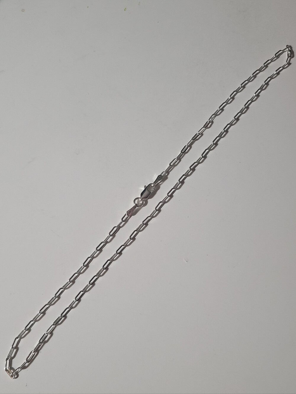 Sterling Silver Paperclip Chain 16 Inches